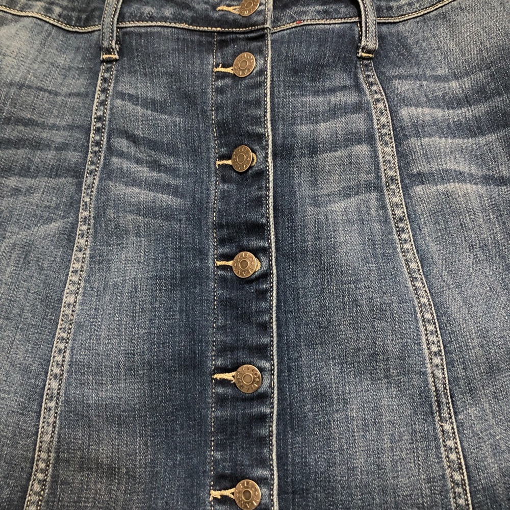 Cello Denim Jeans Button Front Skirt - Picture 3 of 7